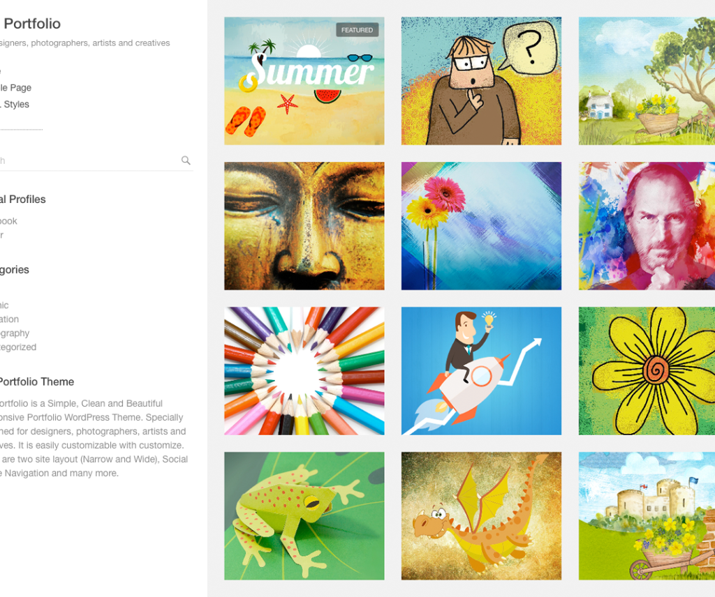 Wp Portofolio Fotografi Gratis Tema Wordpress