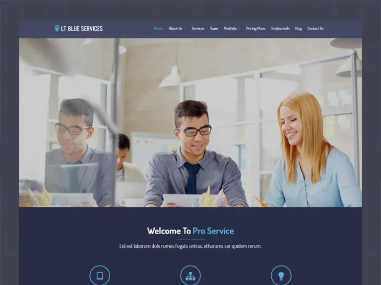 Lt Blue Services Wordpress Tema Bisnis