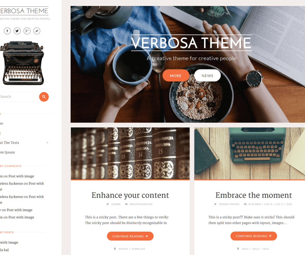 Tema Wordpress Fotografi Verbosa Gratis