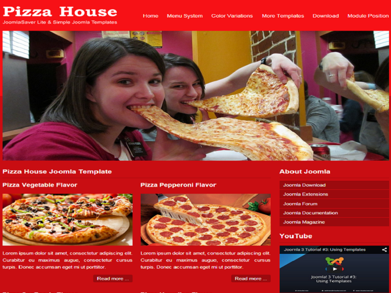 Jsr Pizza House – Template Joomla Gratis Untuk Makanan