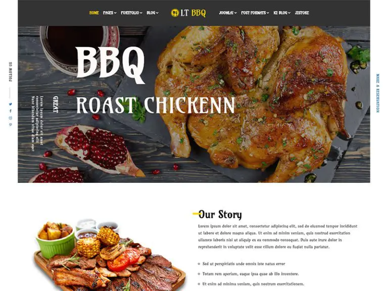 Lt Bbq Gratis Responsif Barbekyu J2Store Joomla Template