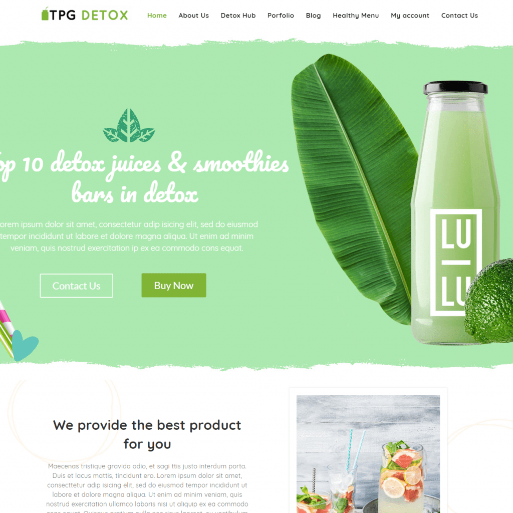 Tpg Detox Fresh Juice Тема Wordpress