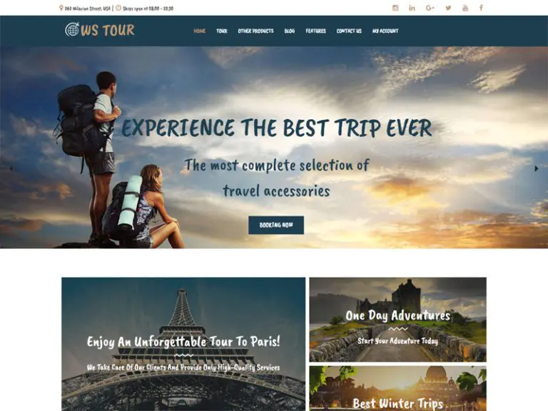 Ws Tour Pemesanan Perjalanan Responsif Gratis Woocommerce Wordpress Theme