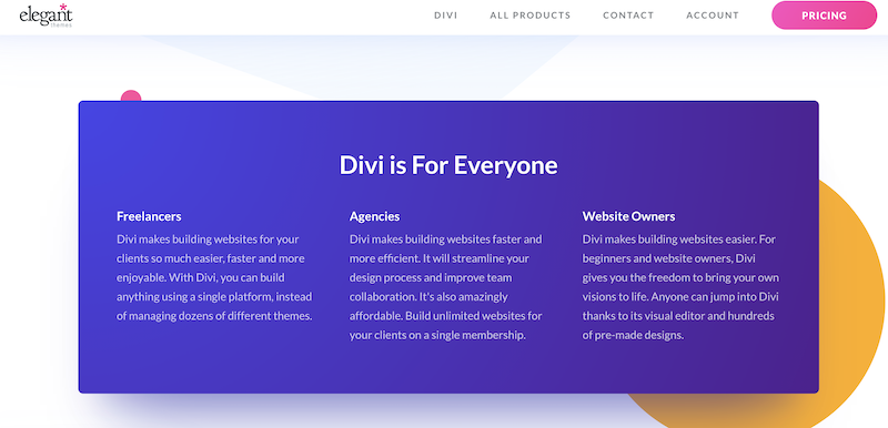 Бесплатные варианты тем Divi