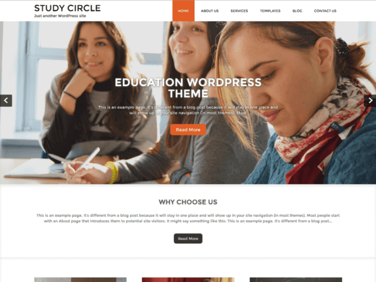 Study Circle Tema Pendidikan Wordpress