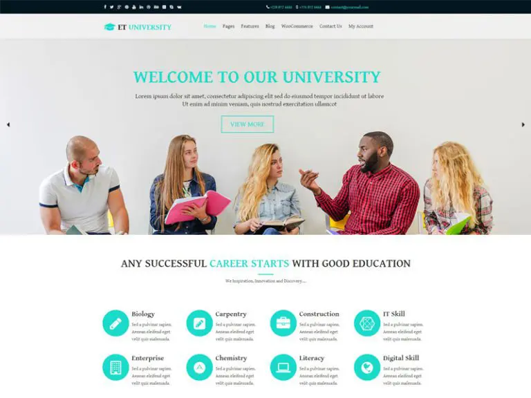 Et University Tema Wordpress Universitas Responsif Gratis