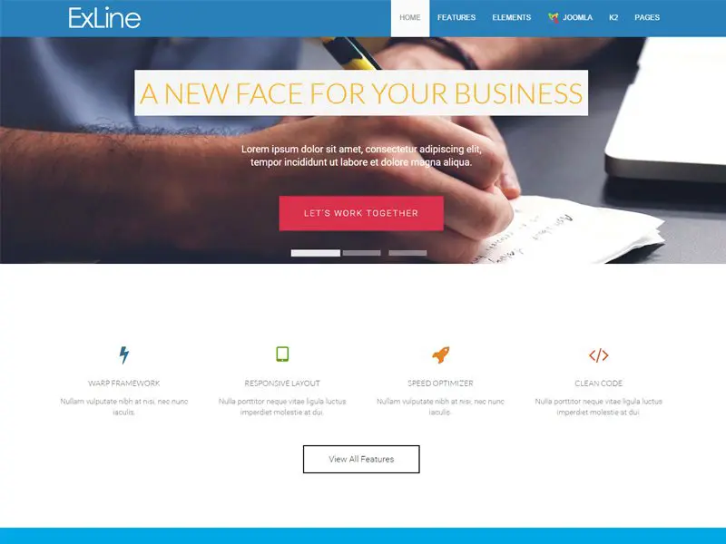 Template Bisnis Joomla Gratis Exline