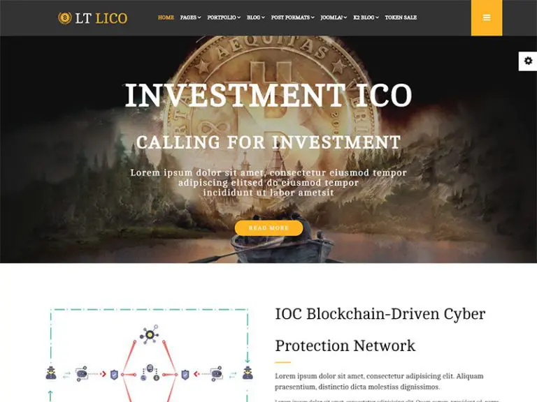 Lt Lico Template Situs Web Cryptocurrency Responsif Gratis