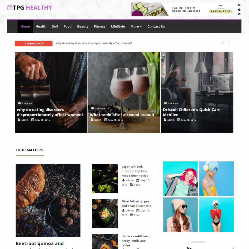 Tpg Sehat Gratis Elegan Majalah Wordpress Theme