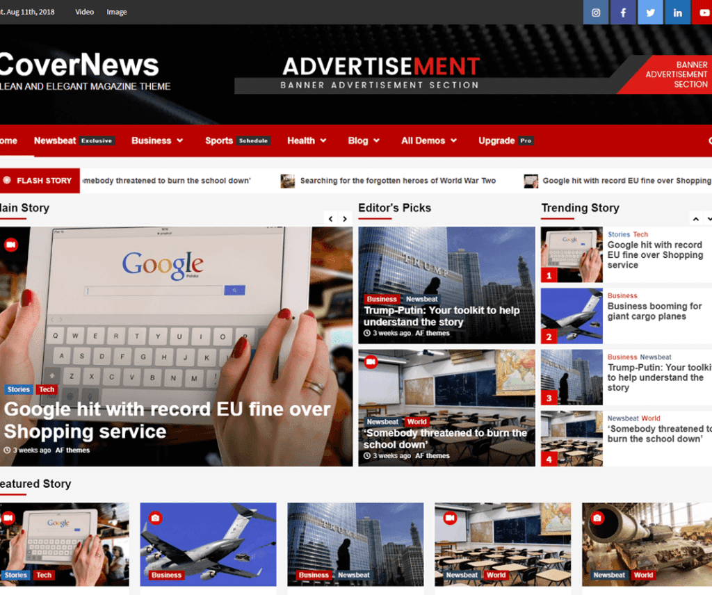 Covernews Tema Wordpress Hiburan Gratis