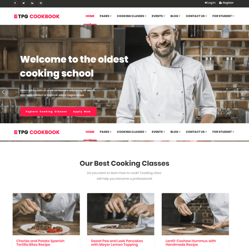 Tpg Cookbook Tema Wordpress Dapur Gratis