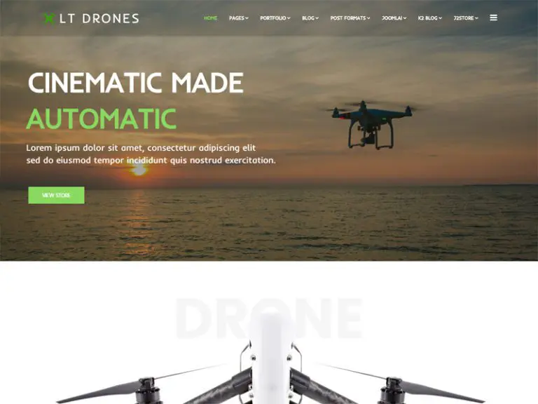 Template Joomla Toko Drone Gratis Lt Drone