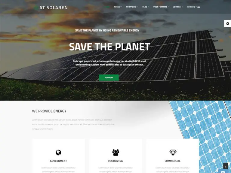 Di Template Joomla Energi Surya Gratis Solaren