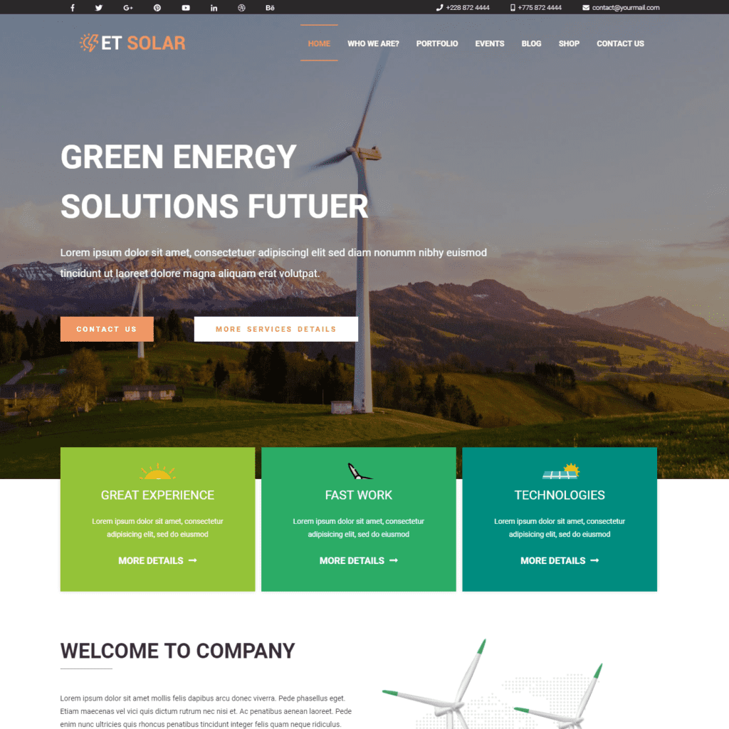 Et Solar Template Energi Surya Joomla Gratis