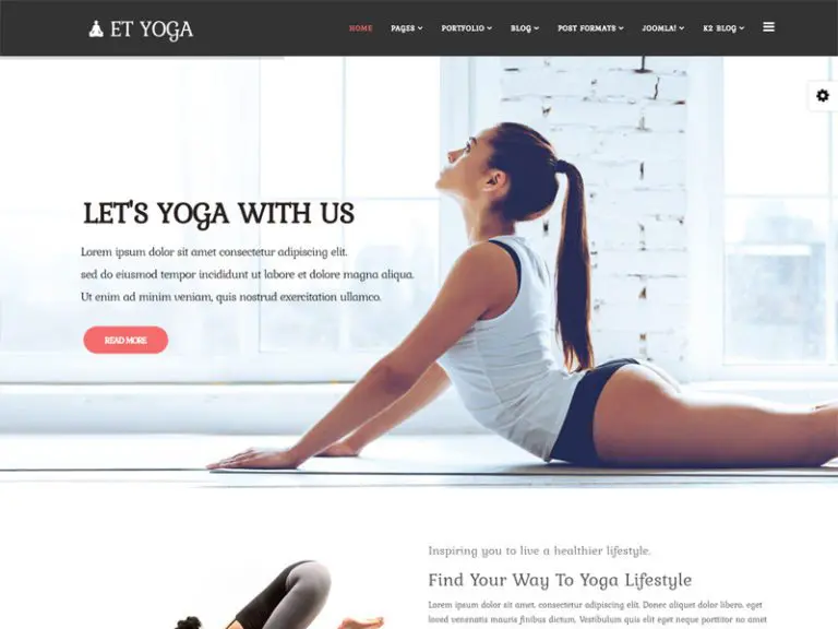 Et Yoga 免費瑜伽 Joomla 模板