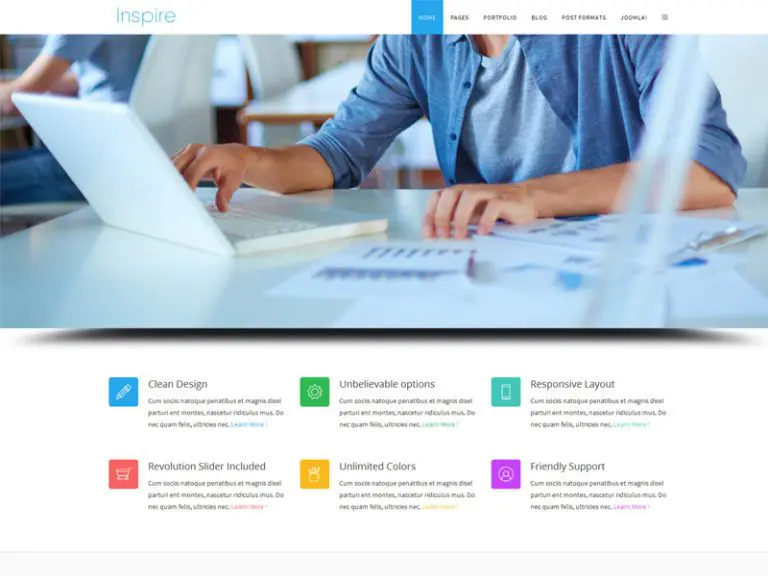 Inspire Free Responsive Business Joomla 模板