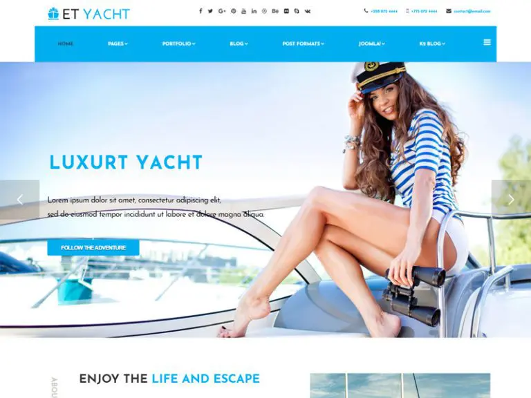 Et Yacht Gratis Joomla Yacht Template