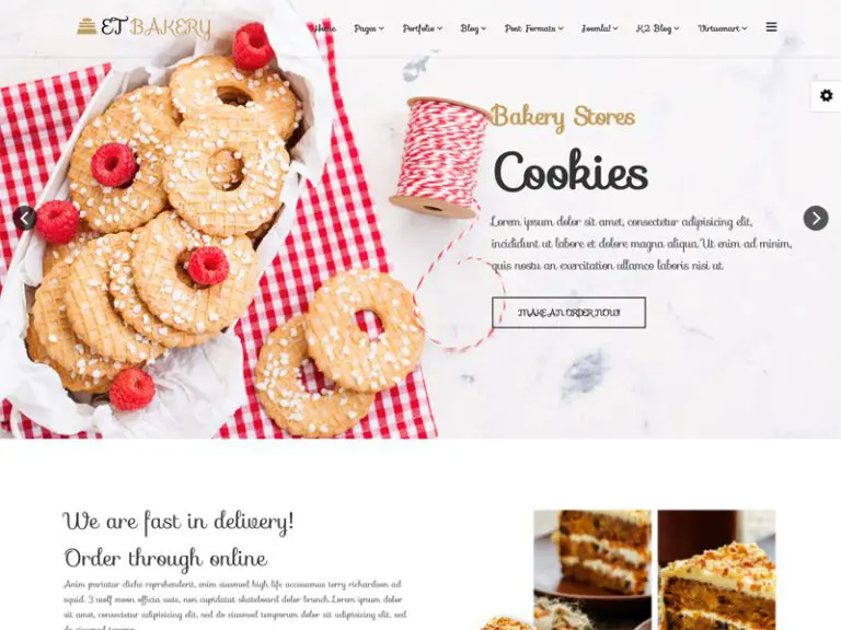 Et Bakery Joomla Bakery Template