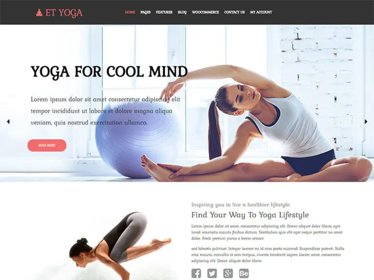 Et Yoga 免費響應式瑜伽 Wordpress 主題