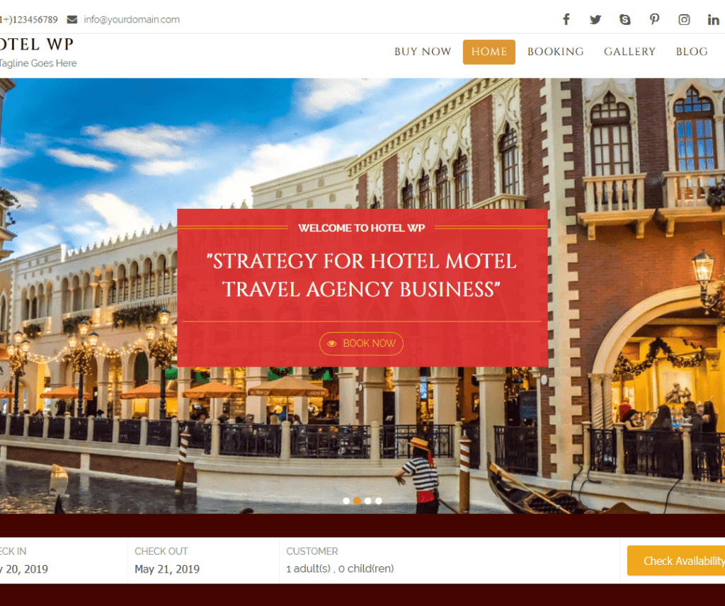 Hotel Wp Lite 免費娛樂 Wordpress 主題