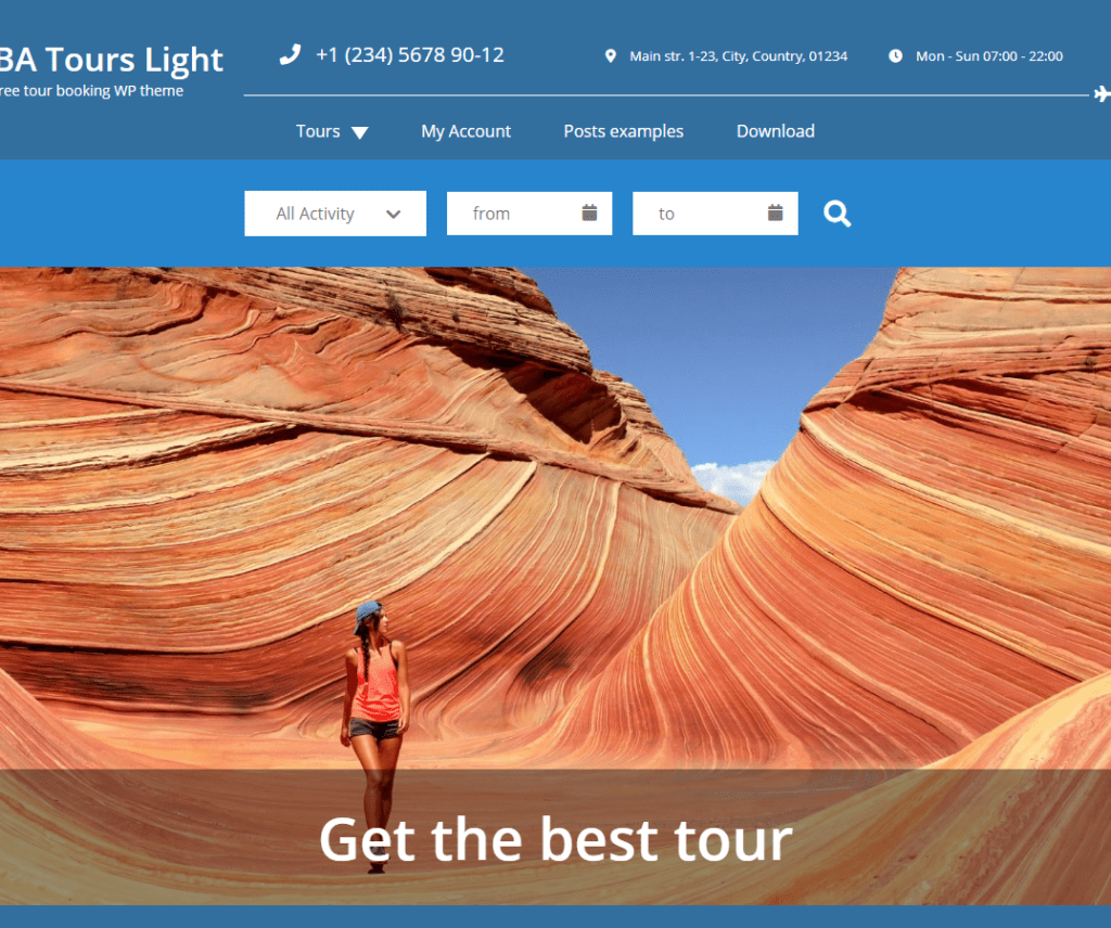 Ba Tours Light 免費博客 Wordpress 主題