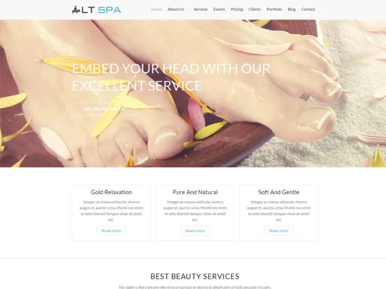 Lt Spa Free Responsive Beauty Wordpress 主題