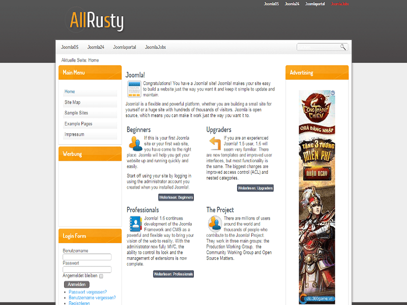 Allrusty – Joomla 1.7 新聞模板