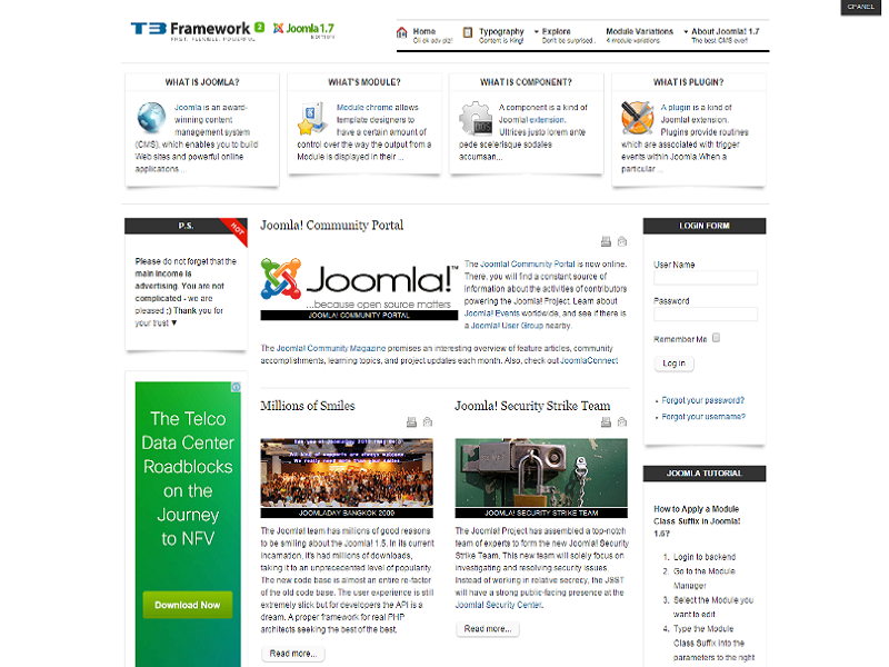 Jt Classic – 免費 Joomla 1.1 模板新聞