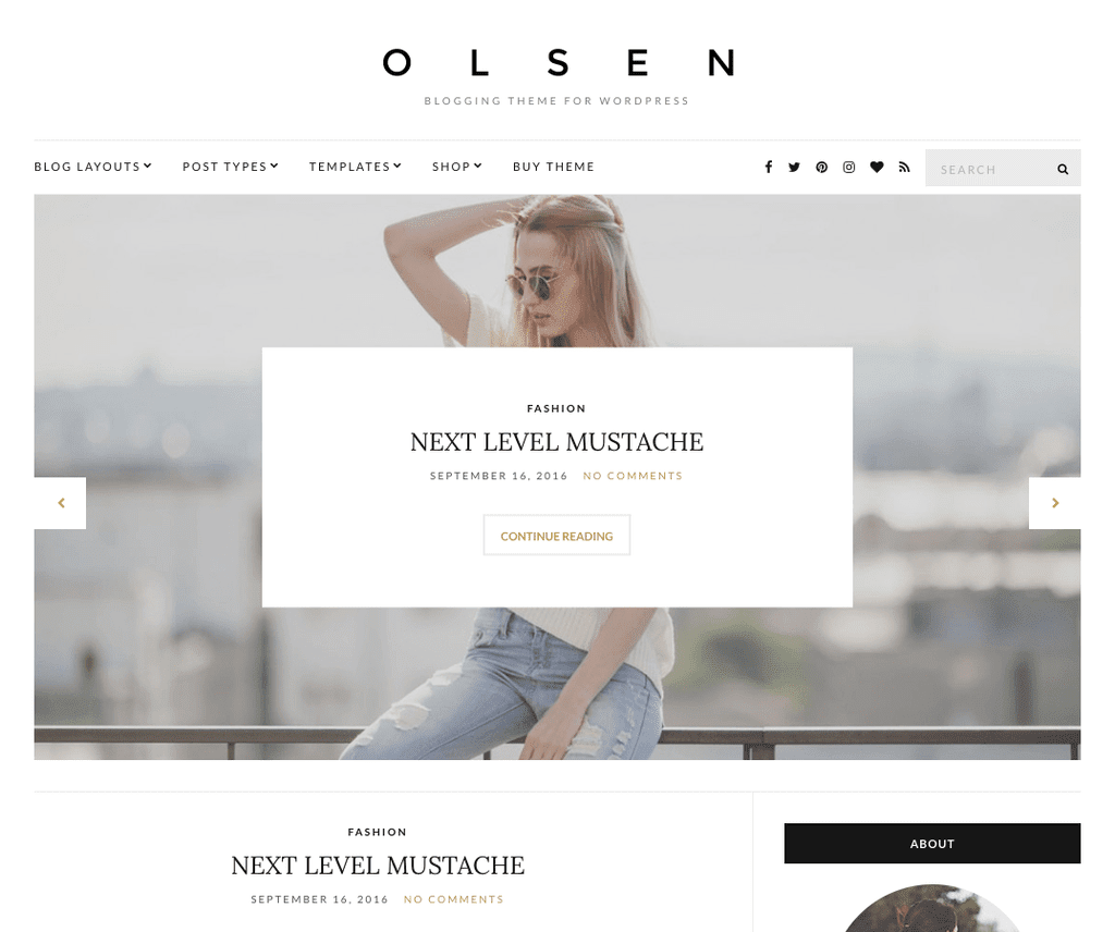 Olsen Light 免費攝影 Wordpress 主題