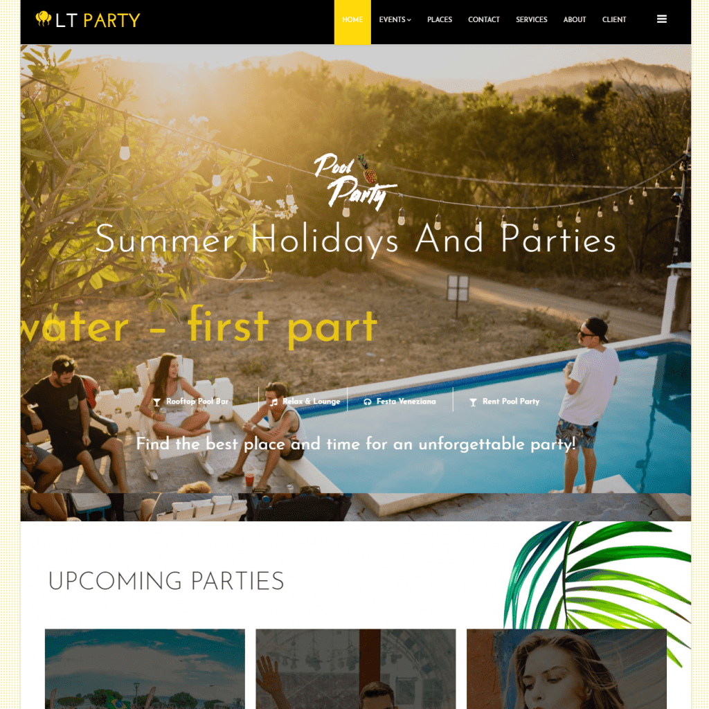 Lt Party Onepage 免費單頁響應式 Joomla 派對模板