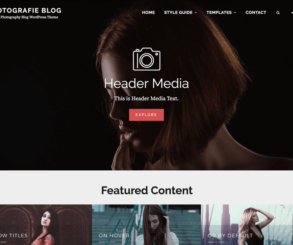 مدونة Fotografie Free Photography Wordpress Theme