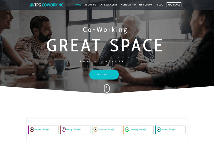 Tpg Coworking Free Coworking WordPress 主題