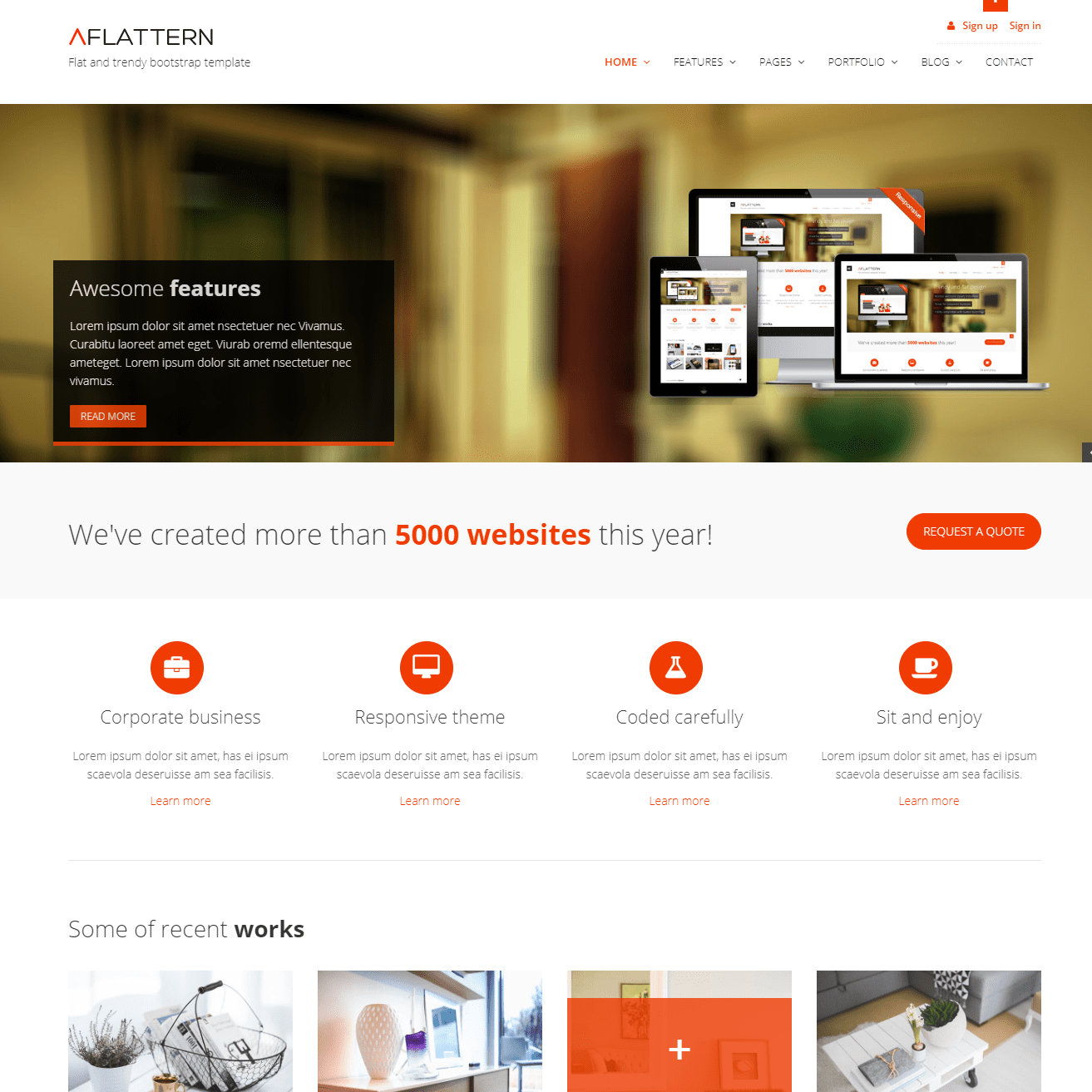 Flattern Flat And Trendy Bootstrap Site Template