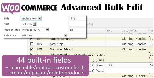 Plugin di modifica in blocco avanzato WooCommerce