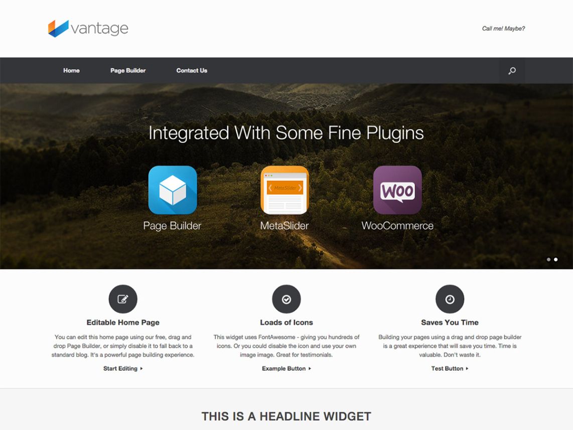 vantage Temas WordPress responsivos gratuitos mais populares