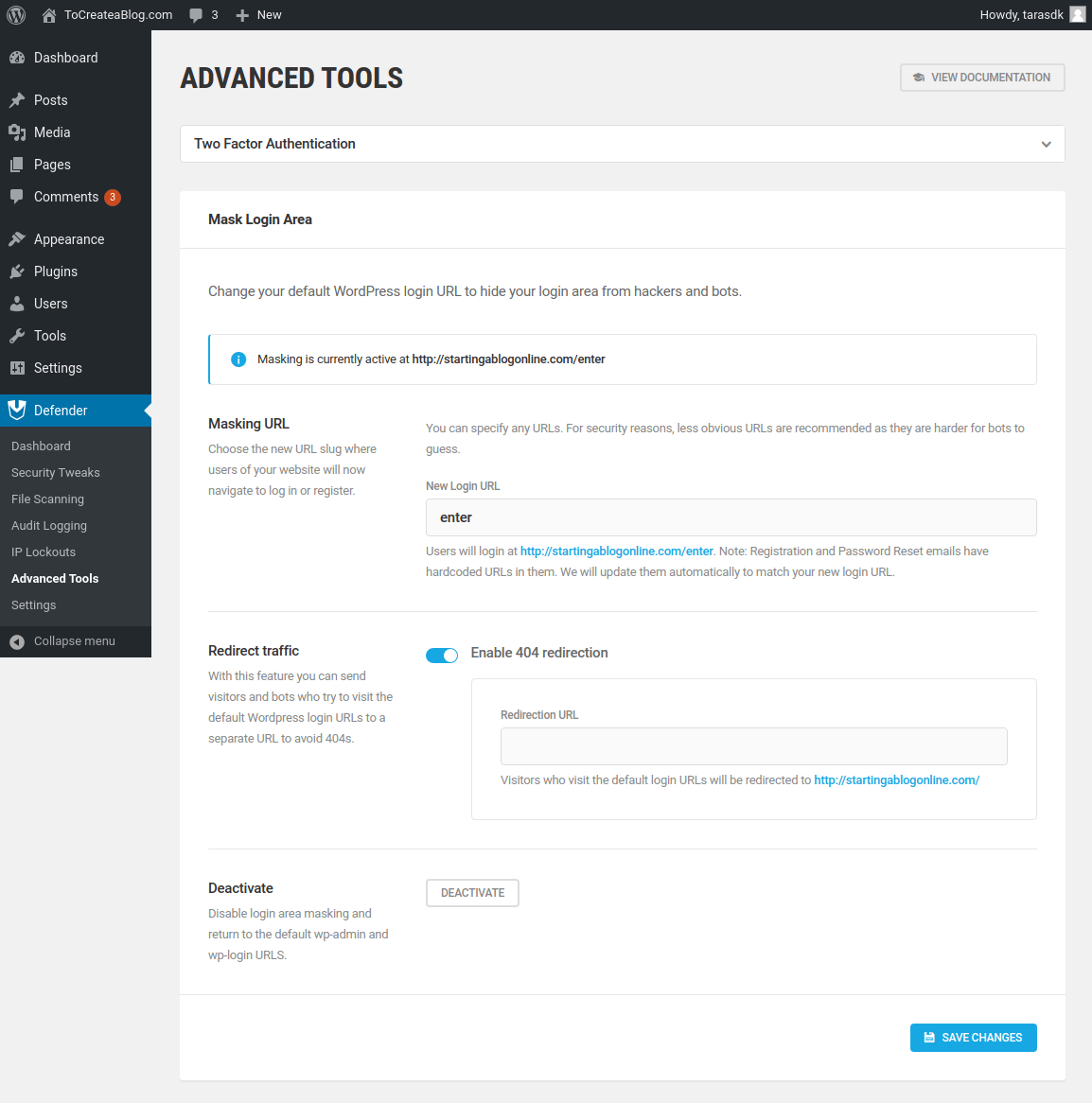 rinominare-pagina-di-accesso-con-plugin-defendar