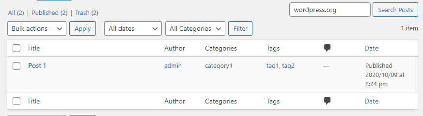 mejorar la búsqueda de administrador de wordpress