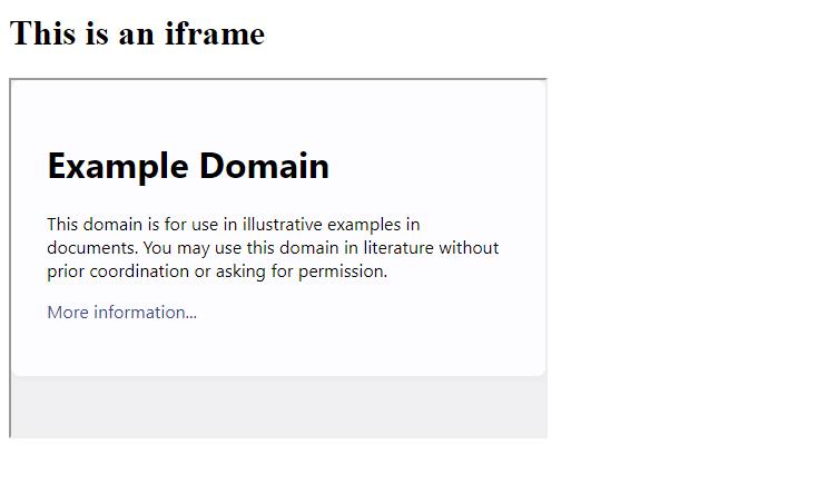 iFrame com dimensões