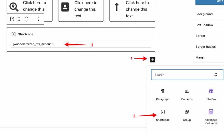 WooCommerce kısa kodları ekleyin