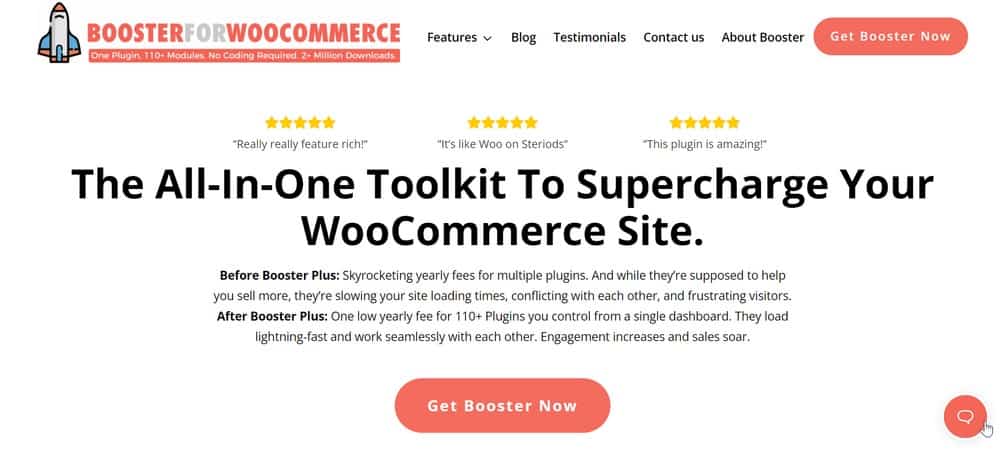 Booster per la home page di WooCommer