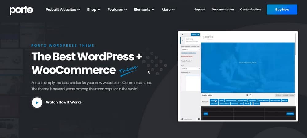 Demo WordPress tema Porto