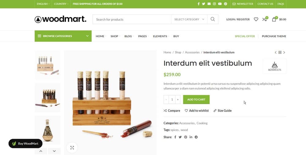 Демонстрация темы Woodmart