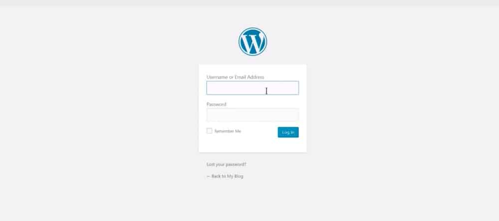 halaman masuk WordPress