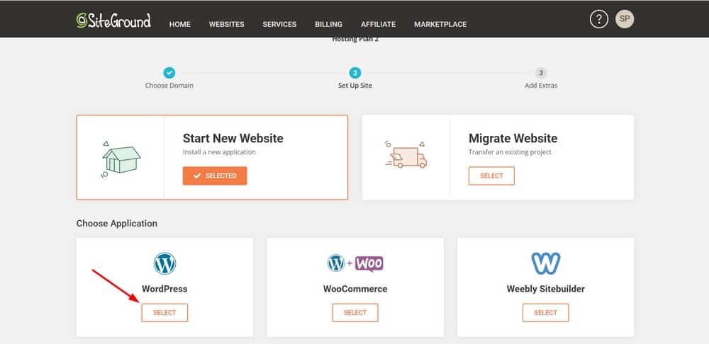 Instalar WordPress en Siteground