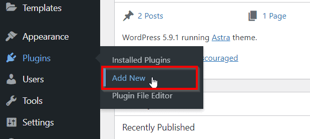 Adicionar novo plugin no WordPress