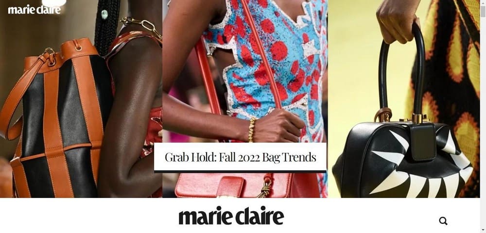 Conception du blog de mode Marie Claire