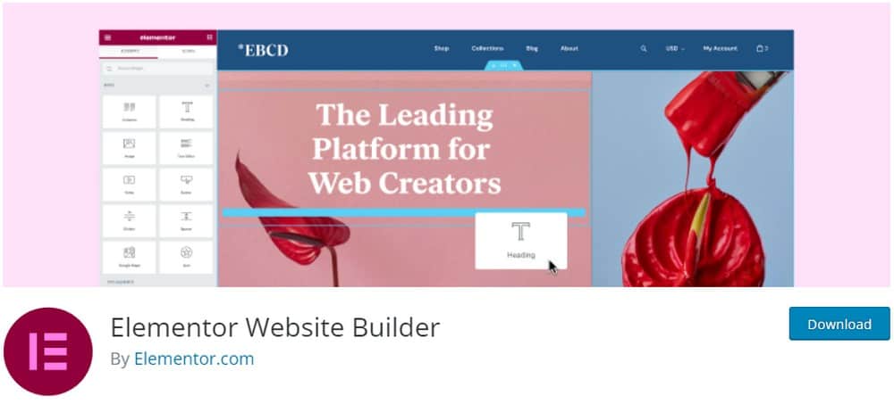 costruttore di siti Web elementor