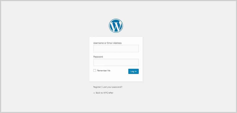 inicio de sesión de wordpress