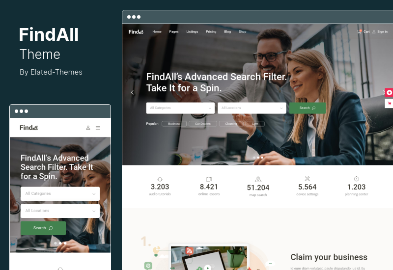 FindAll Theme - Business-Verzeichnis-Thema