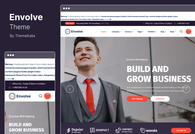 Envolve Theme - тема WordPress для консалтингового бизнеса